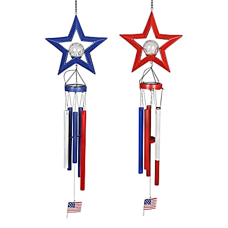 Americana Solar Star Wind Chime - Assorted