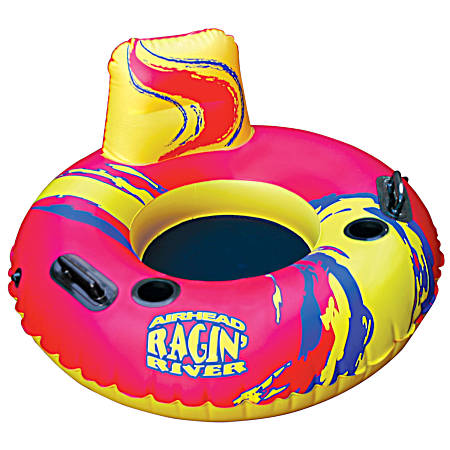 Ragin' River 48 in Red & Yellow Inflatable Lounge Float