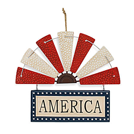 Metal Americana Windmill Wall Sign