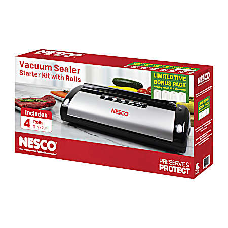 Food Storage Vacuum Sealer Starter Kit with Rolls