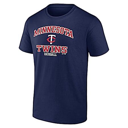 Men's Minnesota Twins Athletic Navy High Praise Short Sleeve Shirt
