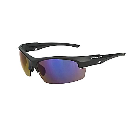 Matte Black/Blue Mirror Crossfire Firestreak Glasses