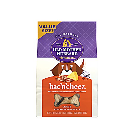 3 lbs 5 oz Large Classic Bac'N'Cheez Oven Baked Dog Biscuits