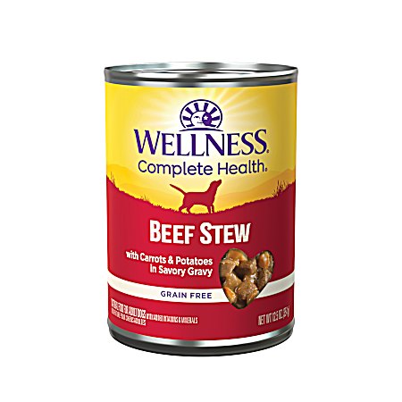 Complete Health Adult Grain-Free Beef Stew w/ Carrots & Potatoes Wet Dog Food, 12.5 oz Can