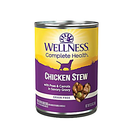 Complete Health Adult Grain-Free Chicken Stew w/ Peas & Carrots Wet Dog Food, 12.5 oz Can