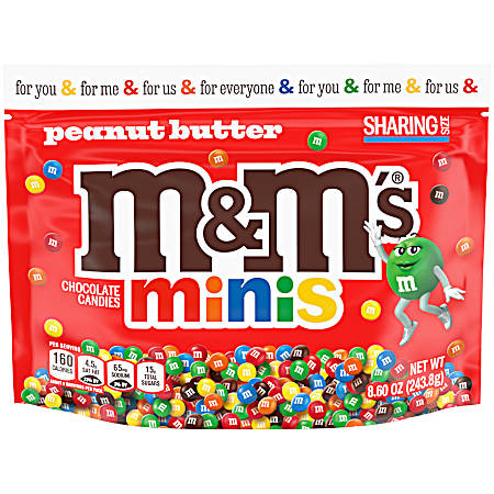 8.6 oz Mini's Peanut Butter Chocolate Candies