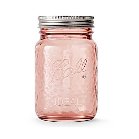 Pint Rose Vintage Regular Mouth Glass Canning Jars - 4 Pk