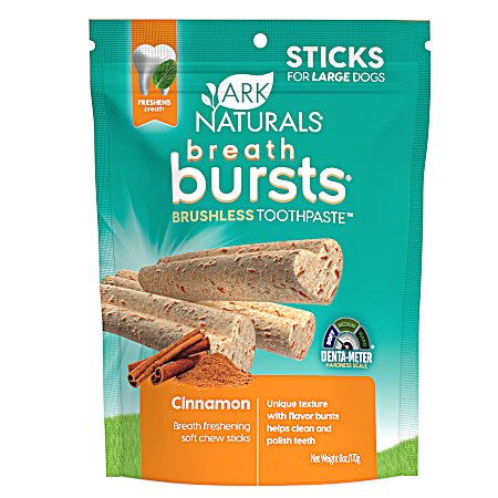 10 oz Breath Bursts Cinnamon Sticks for Large Dogs