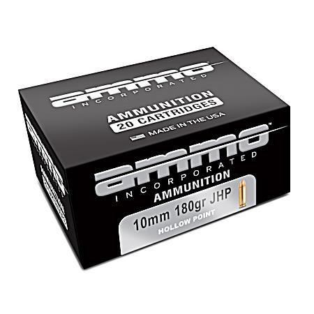 10mm Signature 180 Grain JHP Cartridges - 20 Rounds
