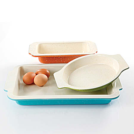 Imbue 3 Pc Carbon Steel Nonstick Bakeware Set