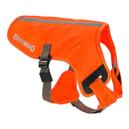 Large Hi Vis Orange Adjustable Hunting Safety Vest for Dogs