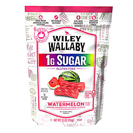 5.5 oz Low Sugar Watermelon Flavored Licorice
