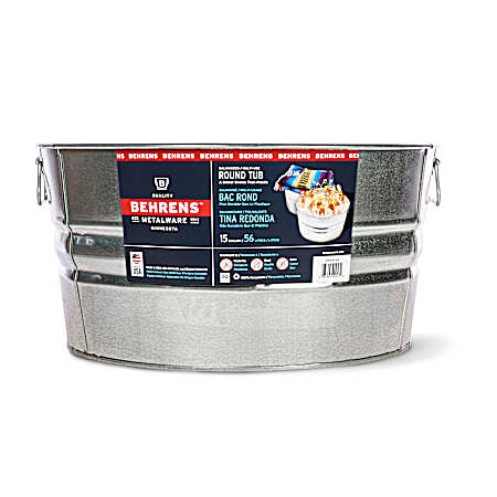 15 gal Galvanized Round Tub