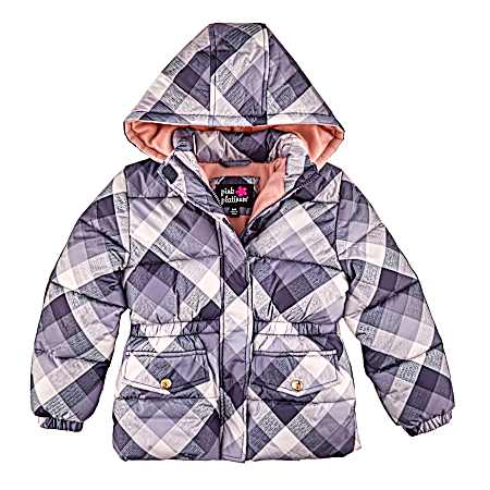 Little Girls' Plaid Puffer Jacket