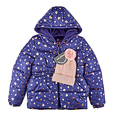 Little Girls' Plaid Puffer Jacket