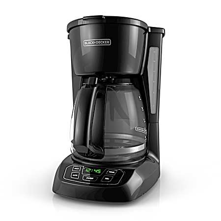 12 Cup Programmable Black Coffee Maker