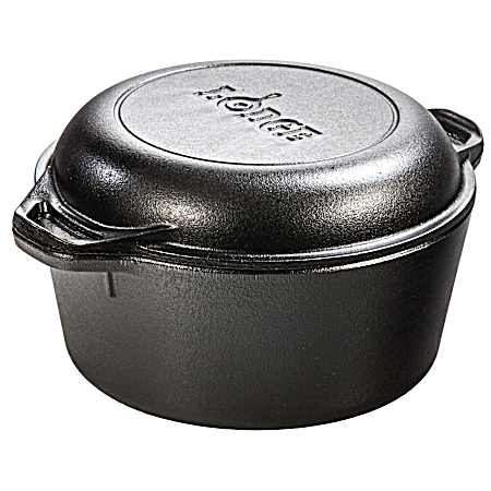 5 Qt Cast Iron Double Dutch Oven