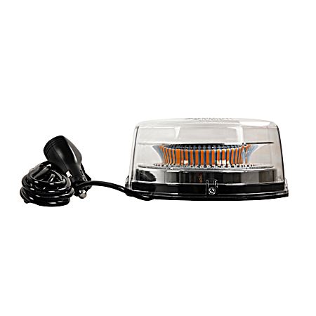 LED Low-Profile Alert Beacon Light - Clear Lens/Amber LEDs