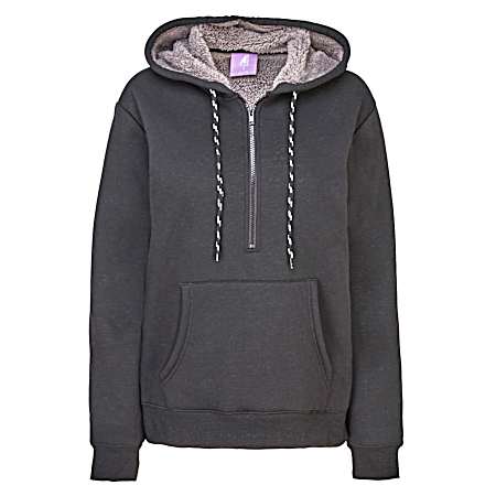 Women's Hooded Fleece 1/4 Zip Henley