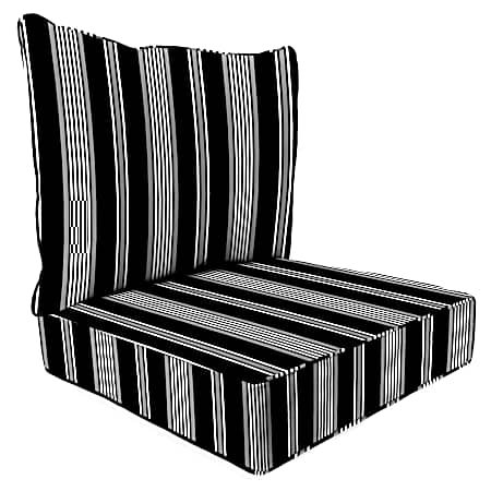 2-pc. Deep Seat Cushion - Black Stripe