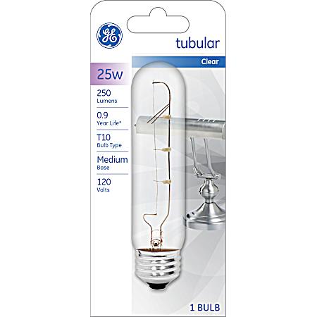 25W T10 Tubular Clear Incandescent Light Bulb - 1 Pk