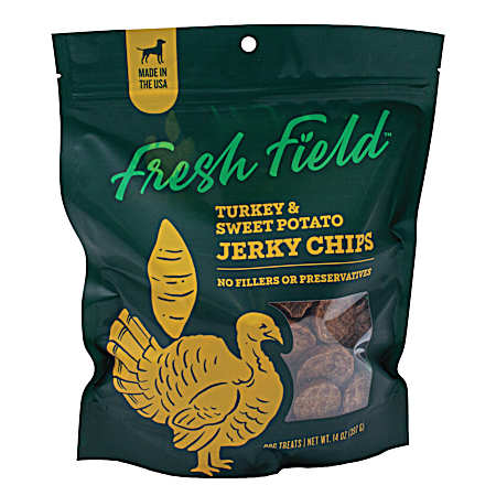 14 oz Turkey & Sweet Potato Jerky Chips Dog Treats