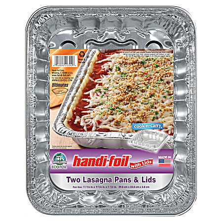 2 pk Cook-n-Carry Lasagna Pan w/Lid