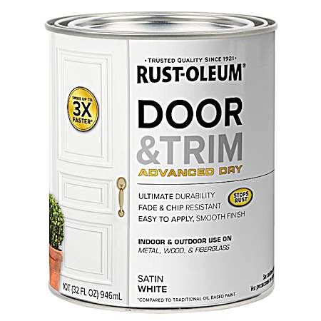 1 qt. Satin White Interior/Exterior Door & Trim Paint