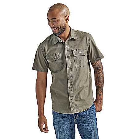 Men's Ripstop Button Front Short Sleeve Shirt
