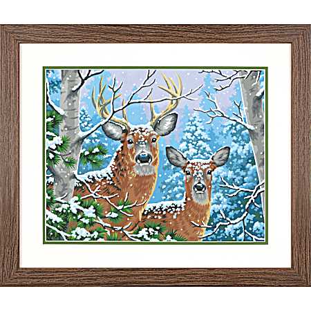 Whitetail Winter Paint by Number Kit