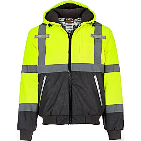 Men's Yellow/Grey Hi-Vis Space Blanket Full Zip Jacket
