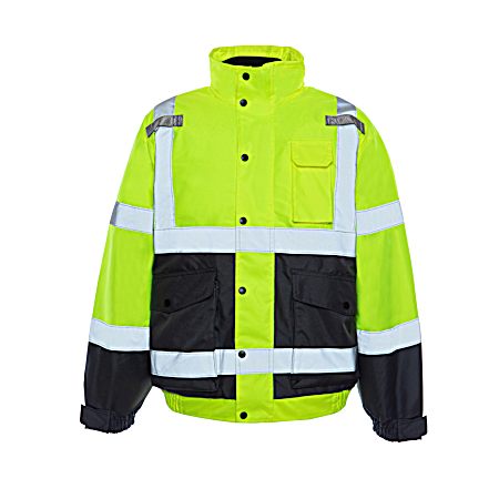 Men's Premium Hi-Vis Full Zip Bomber Jacket