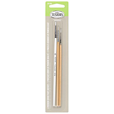 3 Pc Premium Round Brush Assortment