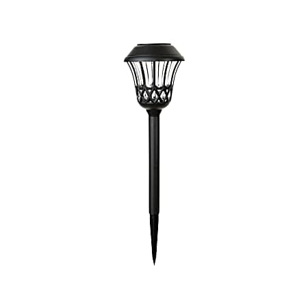 Solar Black Plastic LED Stake Light Diamond Design