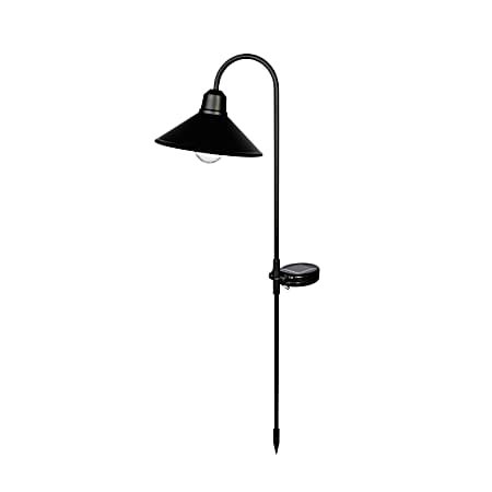 Solar Black Metal & Plastic Lamp Shade LED Stick Light