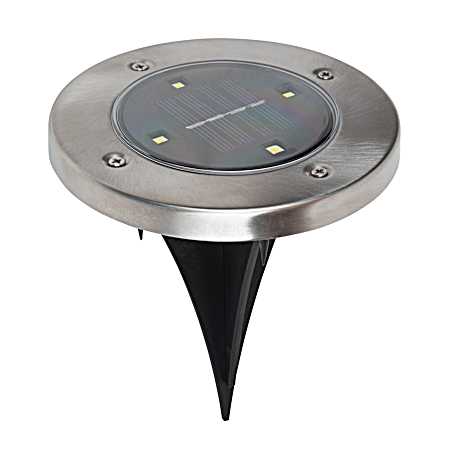 Solar SS LED Lawn/Deck Light - 4 Pk.