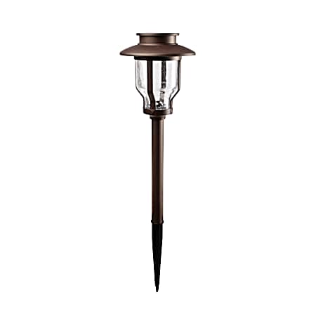 Solar Bronze Bubble Glass Lens LED Stake Light