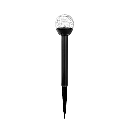 Mini Black Solar LED Crackle Ball Stakes - 3 Pk.