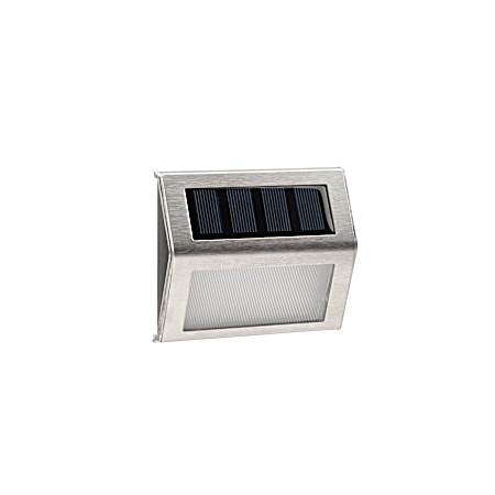 Solar SS Wedge LED Step Lights - 4 Pk.