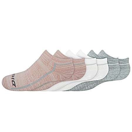 Girl's Dri-Tech No Show Socks - 6 Pk