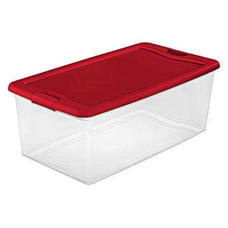 106 Qt Red Holiday Storage Box