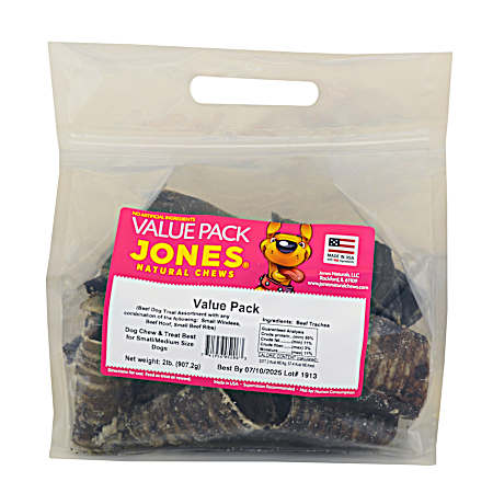 2 lb. Assorted Beef Value Pack Dog Chews