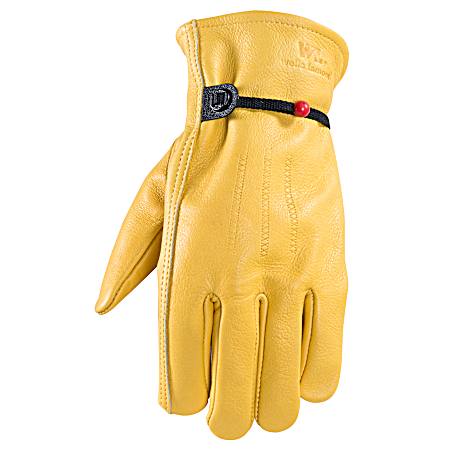 Men's Grain Cowhide Palm Patch Gloves