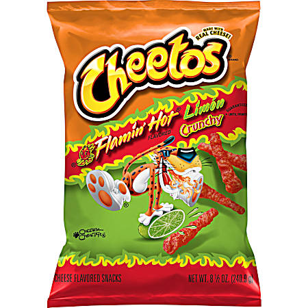 8.5 oz Crunchy Flamin' Hot Limon Cheese Flavored Snacks