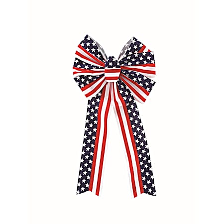 14 in. x 28 in. Elegant Patriotic Bow