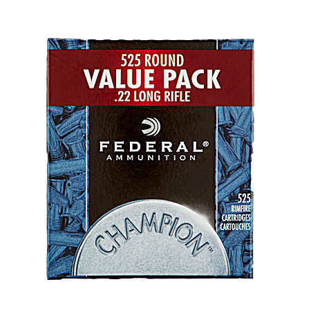 .22 LR Champion 36 Grain Rimfire Rifle Cartridges - 525 Rds