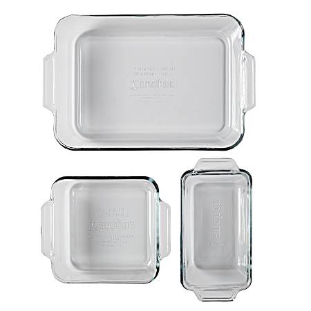 3 Piece Non-Stick Glass Bakeware Set