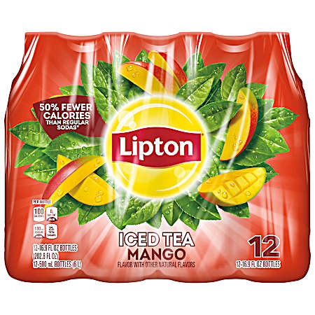 16.9 Oz Iced Tea Mango- 12 Pk
