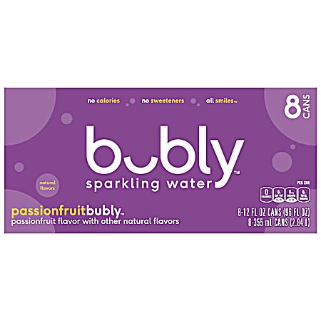 12 oz Passionfruit Sparkling Water - 8 Pk