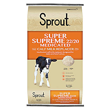Super Supreme 22/20 Medicated Milk Replacer